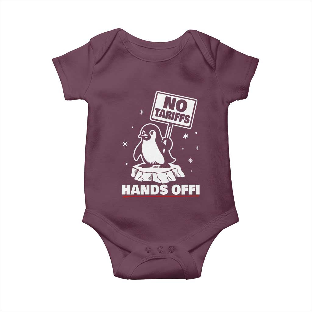 Funny Resist Penguins Baby Onesie Tariffs on Penguins? Really TS10 Maroon Print Your Wear