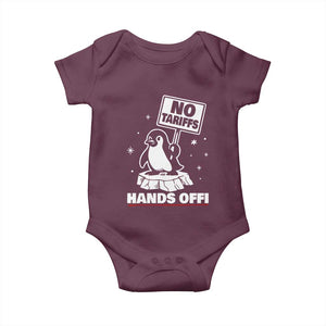 Funny Resist Penguins Baby Onesie Tariffs on Penguins? Really TS10 Maroon Print Your Wear