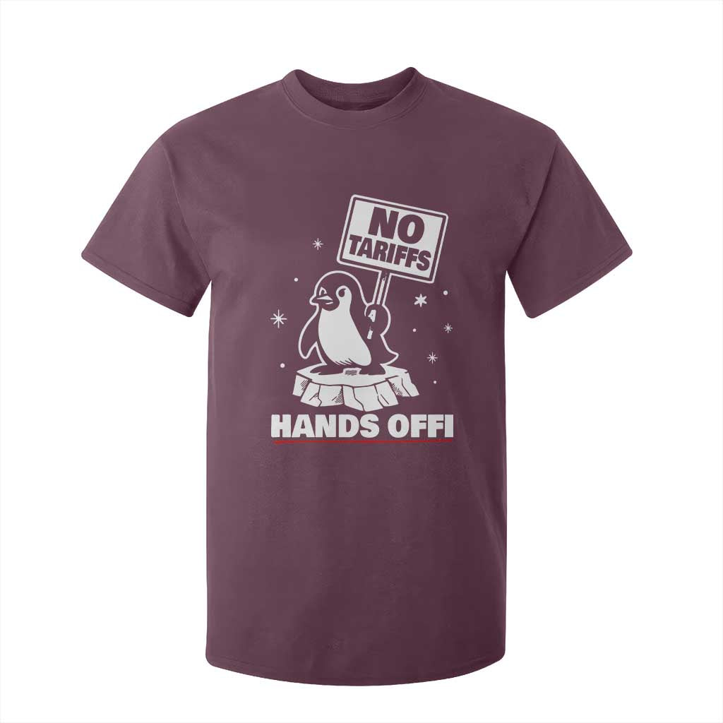 Funny Resist Penguins T Shirt For Kid Tariffs on Penguins? Really TS10 Maroon Print Your Wear