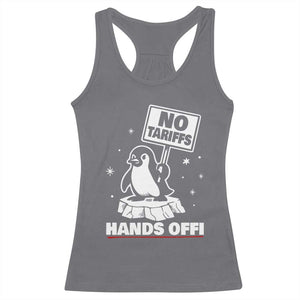 Funny Resist Penguins Racerback Tank Top Tariffs on Penguins? Really TS10 Charcoal Print Your Wear