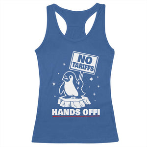 Funny Resist Penguins Racerback Tank Top Tariffs on Penguins? Really TS10 Royal Blue Print Your Wear