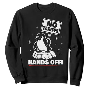 Funny Resist Penguins Sweatshirt Tariffs on Penguins? Really TS10 Black Print Your Wear