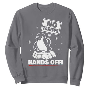 Funny Resist Penguins Sweatshirt Tariffs on Penguins? Really TS10 Charcoal Print Your Wear