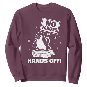 Funny Resist Penguins Sweatshirt Tariffs on Penguins? Really TS10 Maroon Print Your Wear