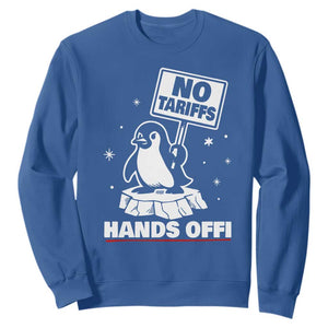 Funny Resist Penguins Sweatshirt Tariffs on Penguins? Really TS10 Royal Blue Print Your Wear