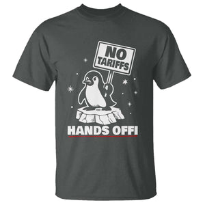 Funny Resist Penguins T Shirt Tariffs on Penguins? Really TS10 Dark Heather Print Your Wear