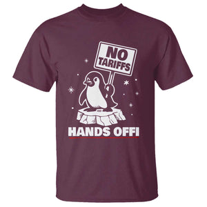 Funny Resist Penguins T Shirt Tariffs on Penguins? Really TS10 Maroon Print Your Wear