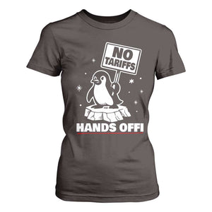 Funny Resist Penguins T Shirt For Women Tariffs on Penguins? Really TS10 Dark Chocolate Print Your Wear