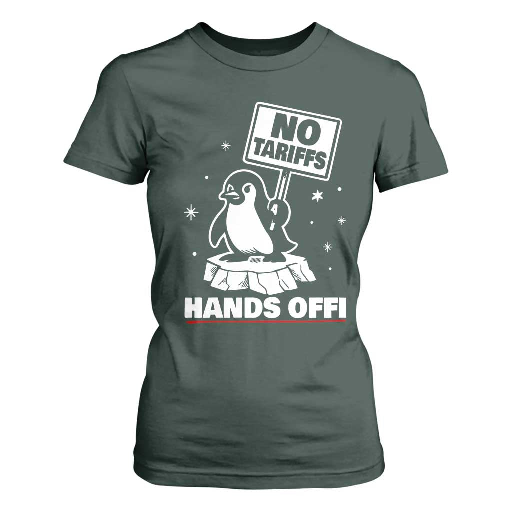 Funny Resist Penguins T Shirt For Women Tariffs on Penguins? Really TS10 Dark Forest Green Print Your Wear