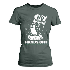 Funny Resist Penguins T Shirt For Women Tariffs on Penguins? Really TS10 Dark Forest Green Print Your Wear