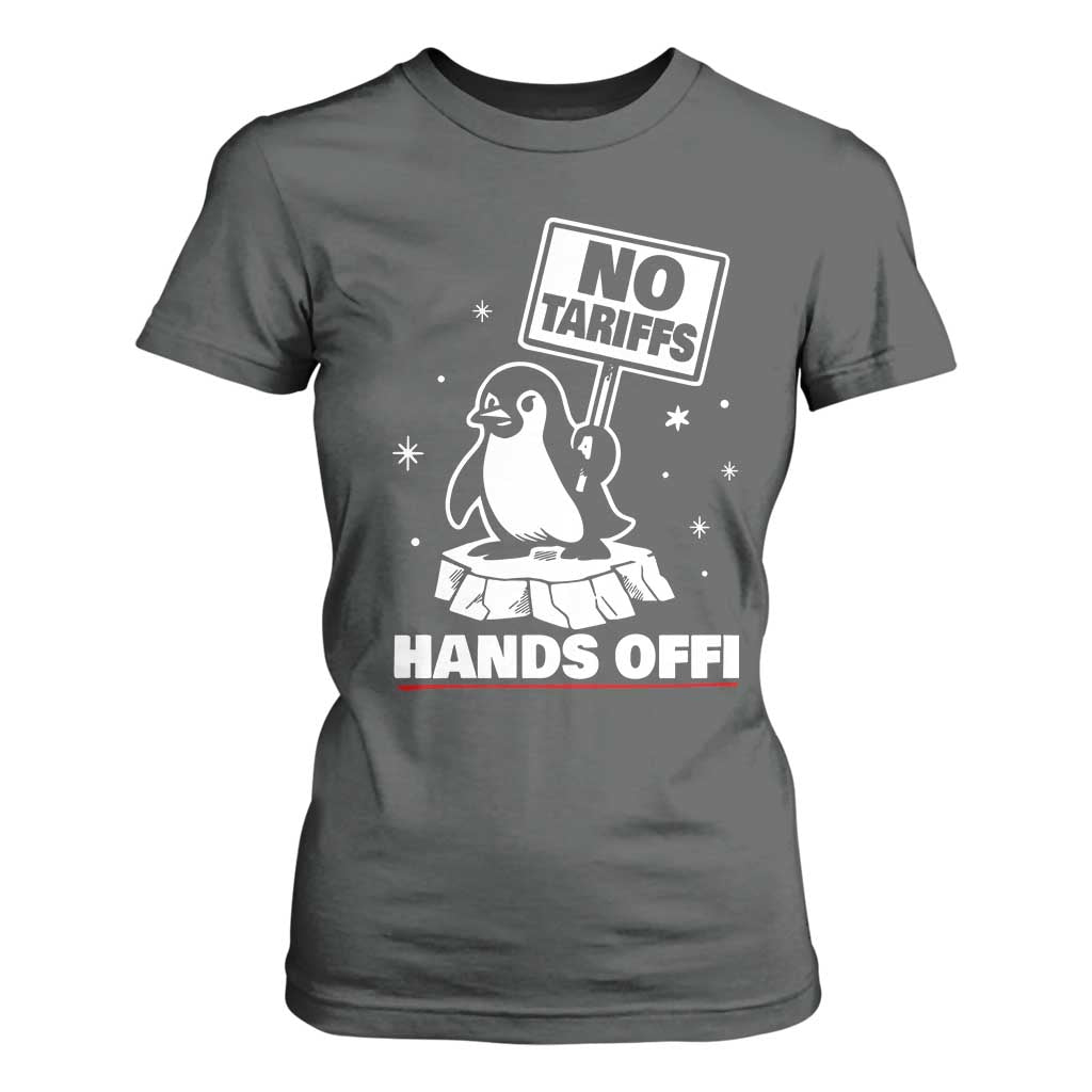 Funny Resist Penguins T Shirt For Women Tariffs on Penguins? Really TS10 Dark Heather Print Your Wear
