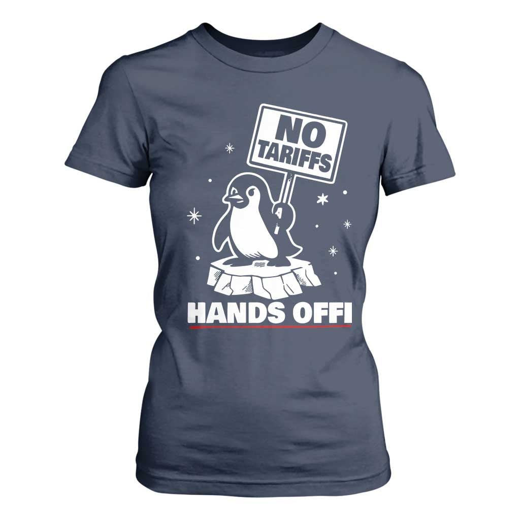 Funny Resist Penguins T Shirt For Women Tariffs on Penguins? Really TS10 Navy Print Your Wear