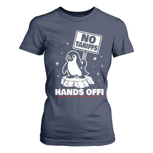 Funny Resist Penguins T Shirt For Women Tariffs on Penguins? Really TS10 Navy Print Your Wear