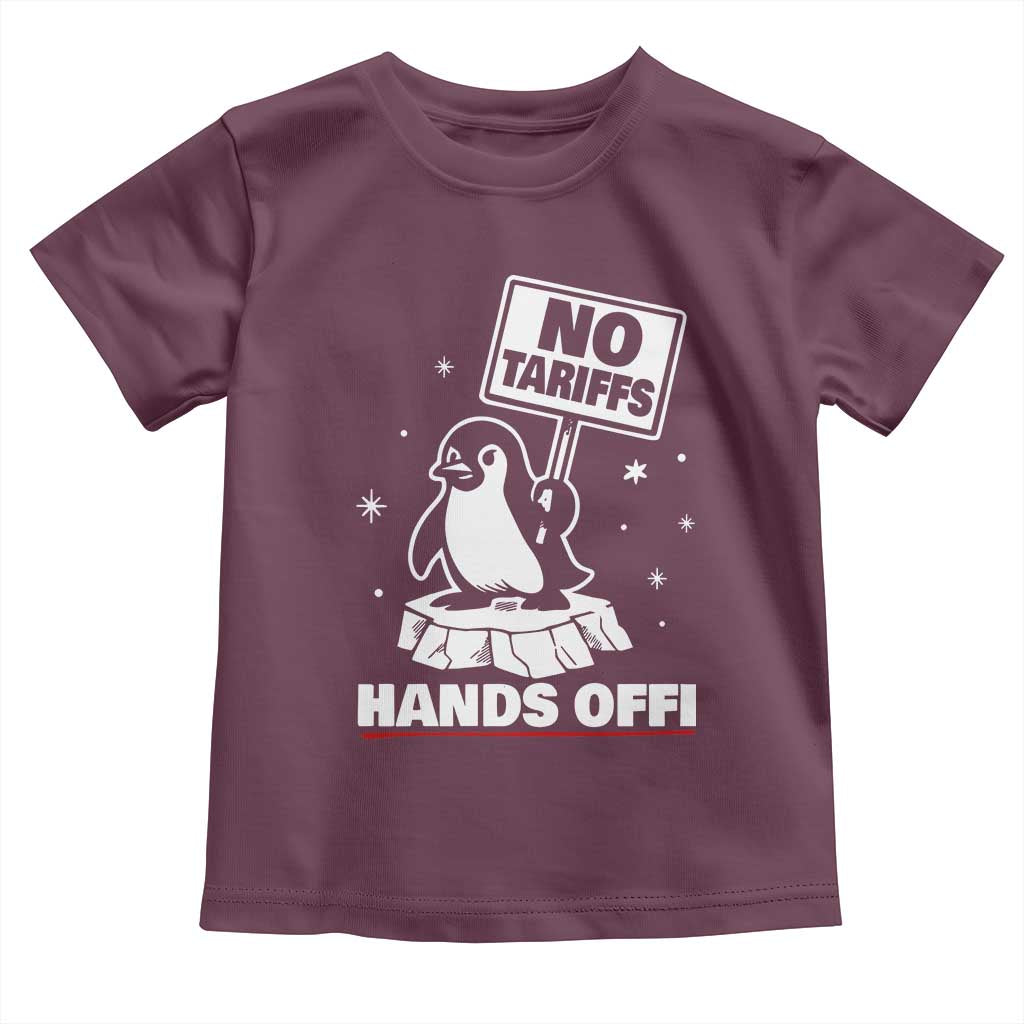 Funny Resist Penguins Toddler T Shirt Tariffs on Penguins? Really TS10 Maroon Print Your Wear