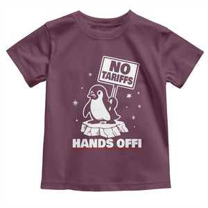 Funny Resist Penguins Toddler T Shirt Tariffs on Penguins? Really TS10 Maroon Print Your Wear
