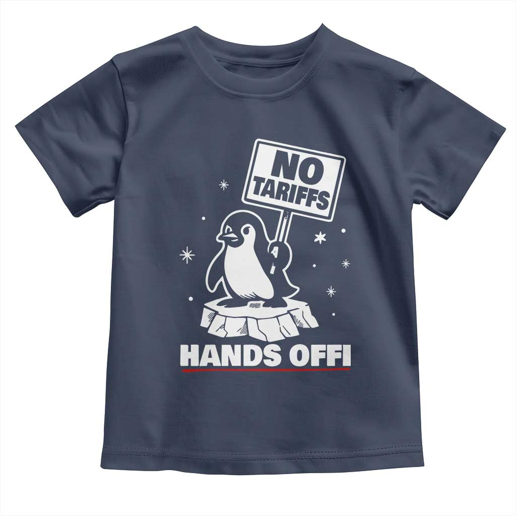 Funny Resist Penguins Toddler T Shirt Tariffs on Penguins? Really TS10 Navy Print Your Wear