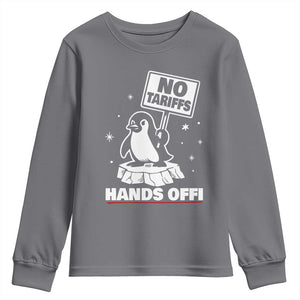 Funny Resist Penguins Youth Sweatshirt Tariffs on Penguins? Really TS10 Charcoal Print Your Wear