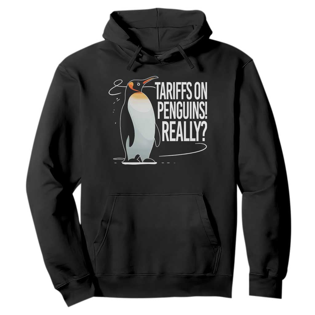 Hands Off Protest Hoodie Stand With Penguins Resist Against Tariffs TS10 Black Print Your Wear