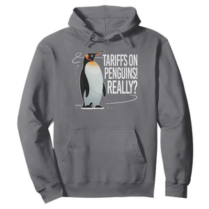 Hands Off Protest Hoodie Stand With Penguins Resist Against Tariffs TS10 Charcoal Print Your Wear