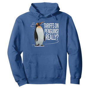 Hands Off Protest Hoodie Stand With Penguins Resist Against Tariffs TS10 Royal Blue Print Your Wear