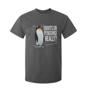 Hands Off Protest T Shirt For Kid Stand With Penguins Resist Against Tariffs TS10 Dark Heather Print Your Wear