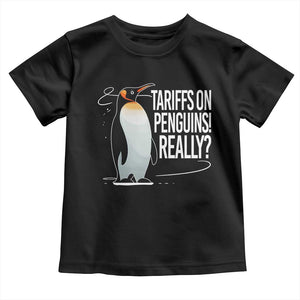 Hands Off Protest Toddler T Shirt Stand With Penguins Resist Against Tariffs TS10 Black Print Your Wear