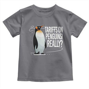 Hands Off Protest Toddler T Shirt Stand With Penguins Resist Against Tariffs TS10 Charcoal Print Your Wear
