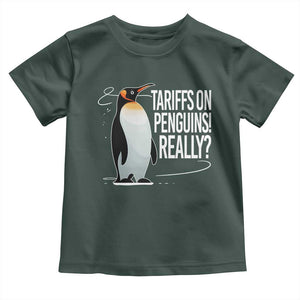 Hands Off Protest Toddler T Shirt Stand With Penguins Resist Against Tariffs TS10 Dark Forest Green Print Your Wear