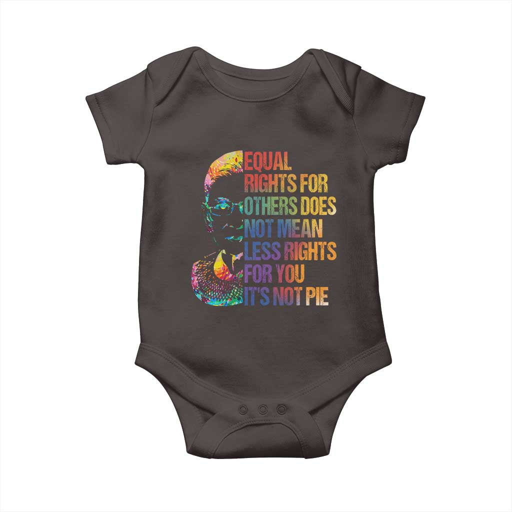 Notorious RBG Baby Onesie Feminist Citizen LGBTQ+ Equal Rights Advocate TS10 Dark Chocolate Print Your Wear