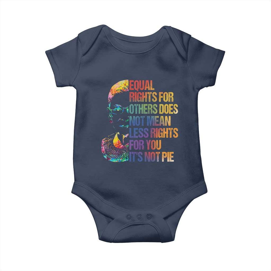 Notorious RBG Baby Onesie Feminist Citizen LGBTQ+ Equal Rights Advocate TS10 Navy Print Your Wear