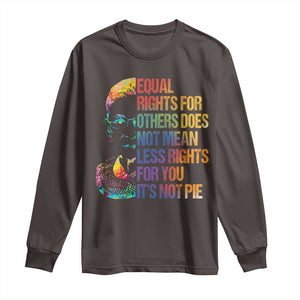 Notorious RBG Long Sleeve Shirt Feminist Citizen LGBTQ+ Equal Rights Advocate TS10 Dark Chocolate Print Your Wear