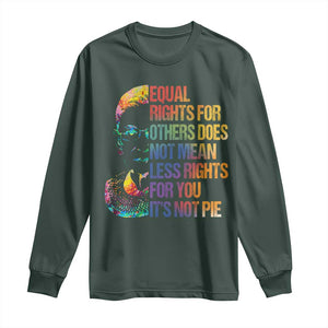 Notorious RBG Long Sleeve Shirt Feminist Citizen LGBTQ+ Equal Rights Advocate TS10 Dark Forest Green Print Your Wear