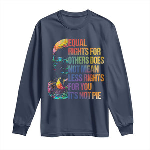 Notorious RBG Long Sleeve Shirt Feminist Citizen LGBTQ+ Equal Rights Advocate TS10 Navy Print Your Wear