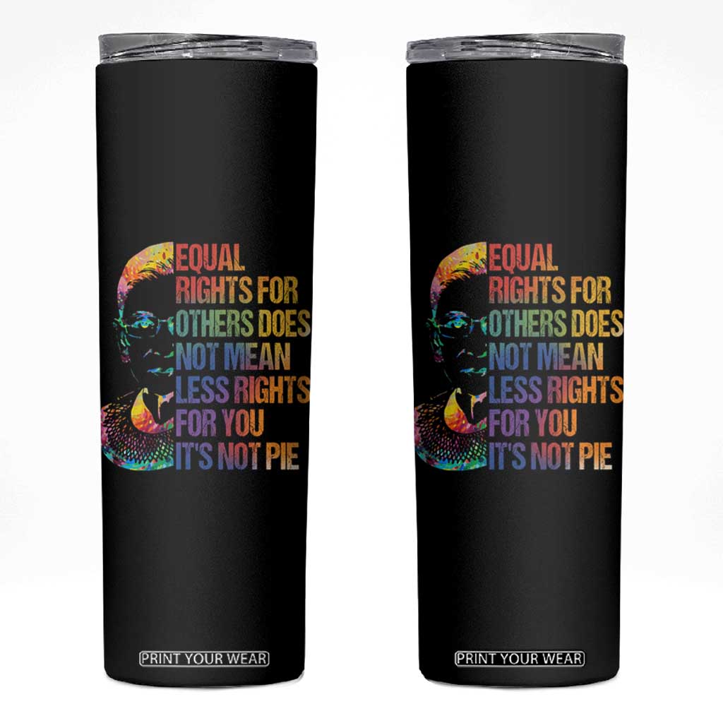 Notorious RBG Skinny Tumbler Feminist Citizen LGBTQ+ Equal Rights Advocate TS10 Black Print Your Wear