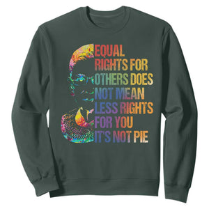 Notorious RBG Sweatshirt Feminist Citizen LGBTQ+ Equal Rights Advocate TS10 Dark Forest Green Print Your Wear