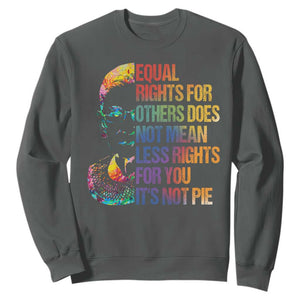 Notorious RBG Sweatshirt Feminist Citizen LGBTQ+ Equal Rights Advocate TS10 Dark Heather Print Your Wear