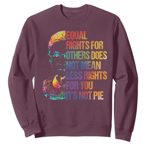 Notorious RBG Sweatshirt Feminist Citizen LGBTQ+ Equal Rights Advocate TS10 Maroon Print Your Wear