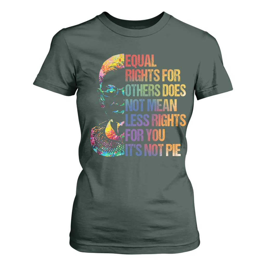 Notorious RBG T Shirt For Women Feminist Citizen LGBTQ+ Equal Rights Advocate TS10 Dark Forest Green Print Your Wear