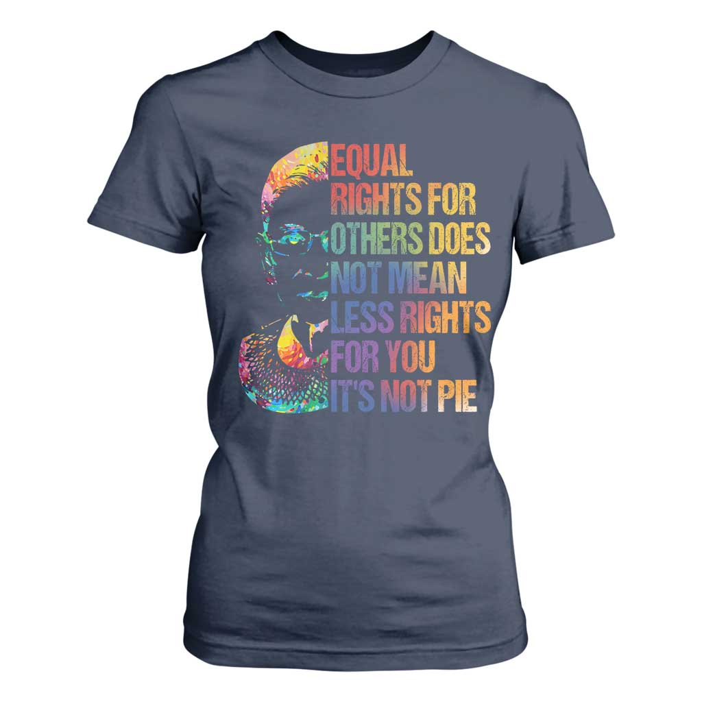 Notorious RBG T Shirt For Women Feminist Citizen LGBTQ+ Equal Rights Advocate TS10 Navy Print Your Wear