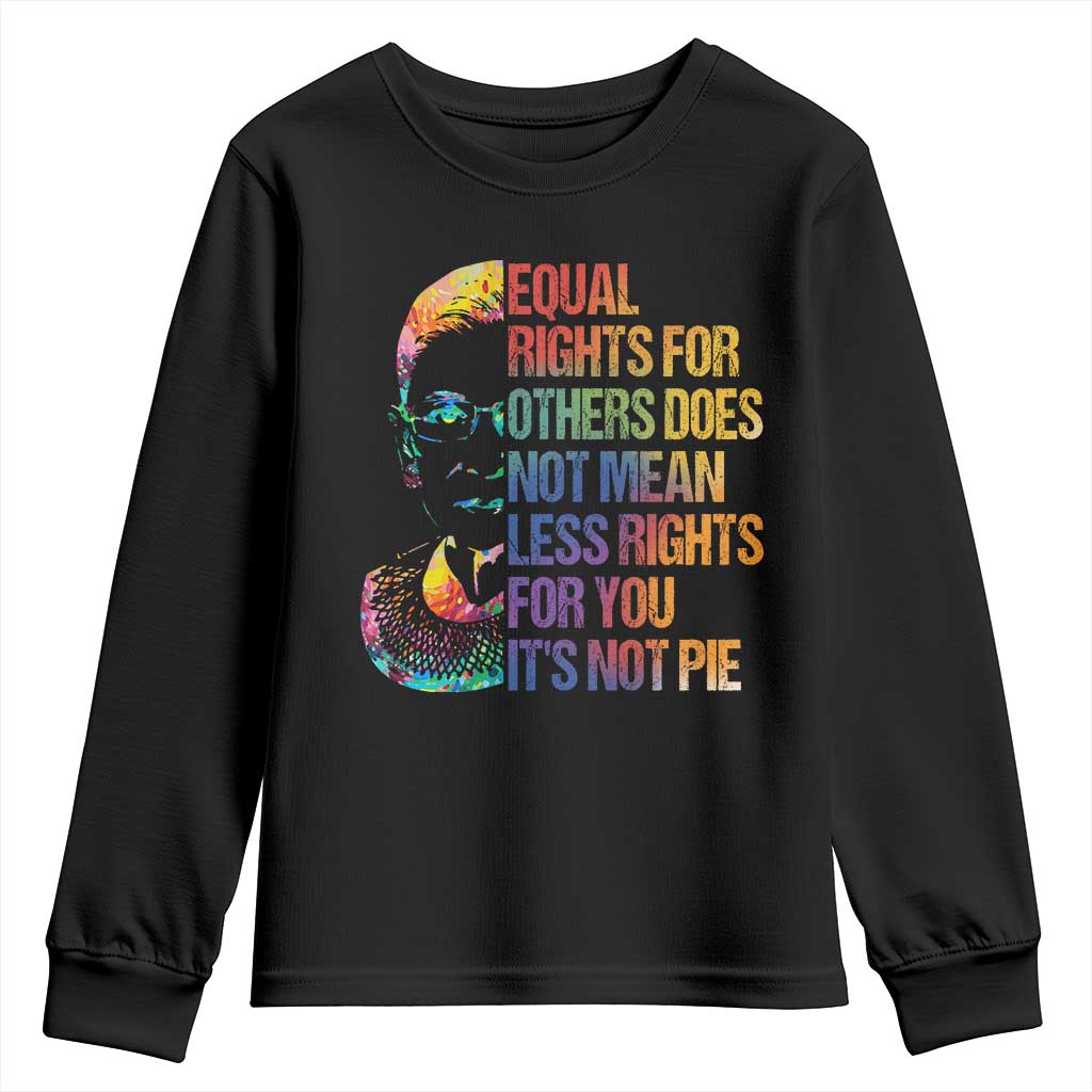 Notorious RBG Youth Sweatshirt Feminist Citizen LGBTQ+ Equal Rights Advocate TS10 Black Print Your Wear