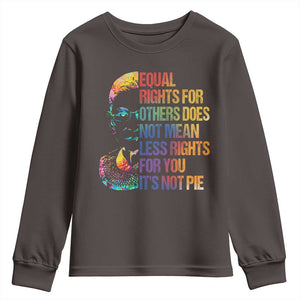 Notorious RBG Youth Sweatshirt Feminist Citizen LGBTQ+ Equal Rights Advocate TS10 Dark Chocolate Print Your Wear
