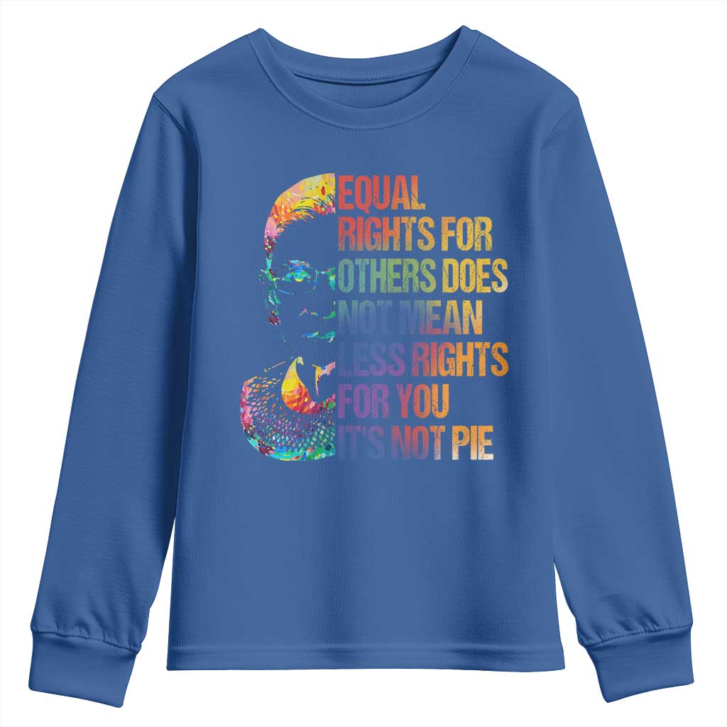 Notorious RBG Youth Sweatshirt Feminist Citizen LGBTQ+ Equal Rights Advocate TS10 Royal Blue Print Your Wear