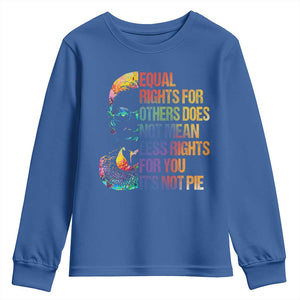 Notorious RBG Youth Sweatshirt Feminist Citizen LGBTQ+ Equal Rights Advocate TS10 Royal Blue Print Your Wear