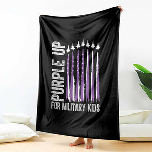 Purple Up For Military Kids Throw Blanket US Flag Military Child Support TS10 Print Your Wear