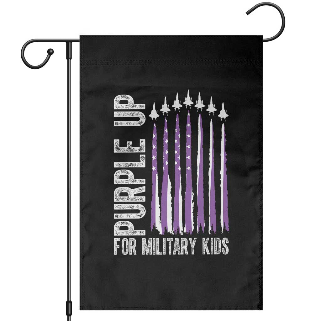 Purple Up For Military Kids Garden Flag US Flag Military Child Support TS10 Black Print Your Wear
