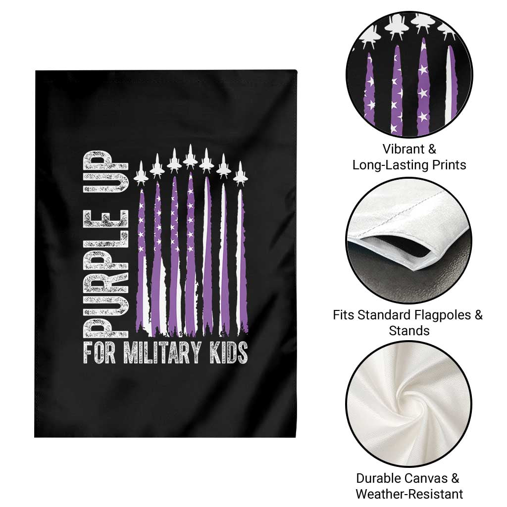 Purple Up For Military Kids Garden Flag US Flag Military Child Support TS10 Print Your Wear