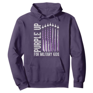Purple Up For Military Kids Hoodie US Flag Military Child Support TS10 Purple Print Your Wear