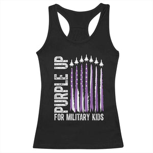 Purple Up For Military Kids Racerback Tank Top US Flag Military Child Support TS10 Black Print Your Wear