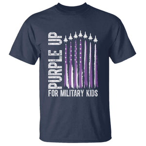 Purple Up For Military Kids T Shirt US Flag Military Child Support TS10 Navy Print Your Wear