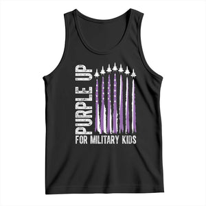 Purple Up For Military Kids Tank Top US Flag Military Child Support TS10 Black Print Your Wear